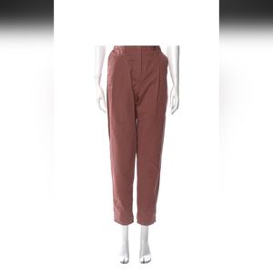 Wood Wood High Rise Pleated Cotton Trousers